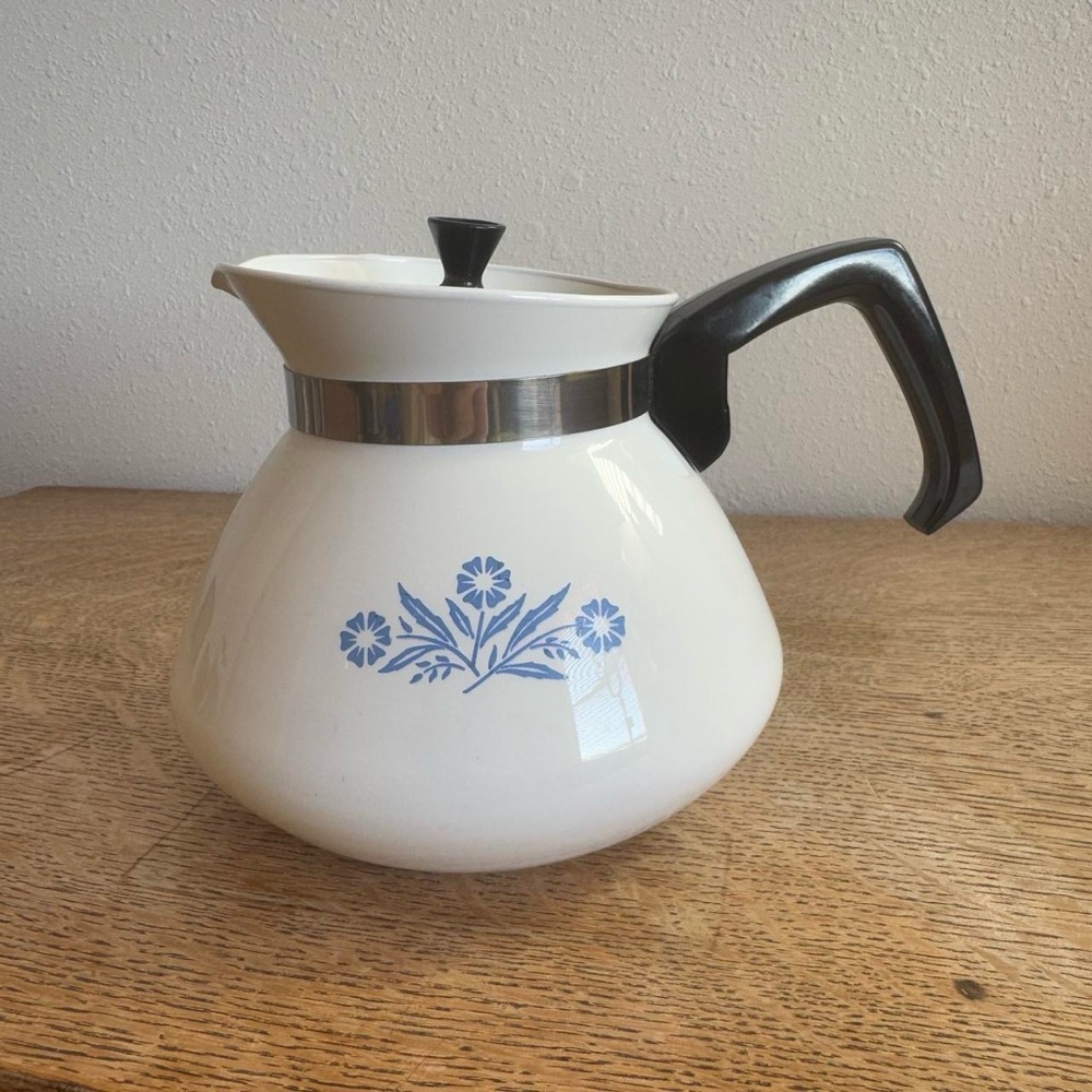 Vintage Corning Ware Blue Cornflower Teapot